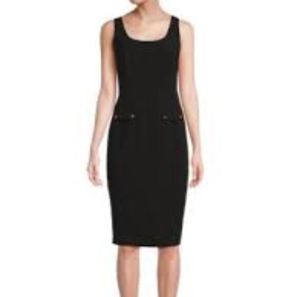 64- NWT KARL LAGERFIELD PARIS CREPE SHEATH DRESS - Picture 4 of 10